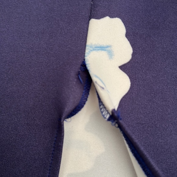 Navy white flower skirt - Picture 3 of 5